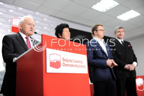  07.11.2015 WARSZAWA<br />RADA KRAJOWA SLD KONFERENCJA PRASOWA<br />N/Z LESZEK MILLER JERZY WENDERLICH<br /> 