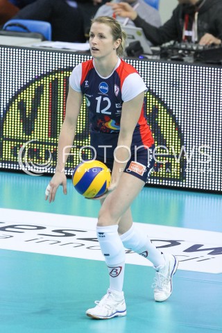  09.11.2015 RZESZOW<br />SIATKOWKA ORLEN LIGA 2015/2016 WOMEN VOLLEYBALL POLAND POLISH ORLENLIGA LEAGUE SEASON 2015/2016<br />MECZ DEVELOPRES SKYRES RZESZOW - BUDOWLANI LODZ<br />N/Z HEIKE BEIER SYLWETKA <br /> 