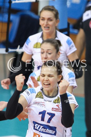  09.11.2015 RZESZOW<br />SIATKOWKA ORLEN LIGA 2015/2016 WOMEN VOLLEYBALL POLAND POLISH ORLENLIGA LEAGUE SEASON 2015/2016<br />MECZ DEVELOPRES SKYRES RZESZOW - BUDOWLANI LODZ<br />N/Z AGATA SKIBA RADOSC EMOCJE <br /> 