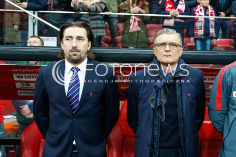  13.11.2015 WARSZAWA PILKA NOZNA <br />FRIENDLY FOOTBALL MATCH<br />POLISH NATIONAL TEAM<br />MECZ TOWARZYSKI<br />MECZ POLSKA - ISLANDIA<br />N/Z ADAM NAWALKA IWAN TOMASZ<br /> 