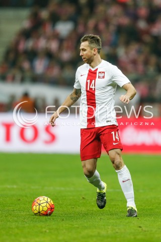  13.11.2015 WARSZAWA PILKA NOZNA <br />FRIENDLY FOOTBALL MATCH<br />POLISH NATIONAL TEAM<br />MECZ TOWARZYSKI<br />MECZ POLSKA - ISLANDIA<br />N/Z JAKUB WAWRZYNIAK<br /> 