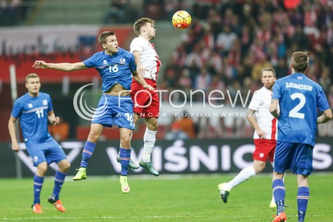  13.11.2015 WARSZAWA PILKA NOZNA <br />FRIENDLY FOOTBALL MATCH<br />POLISH NATIONAL TEAM<br />MECZ TOWARZYSKI<br />MECZ POLSKA - ISLANDIA<br />N/Z MACIEJ RYBUS<br /> 