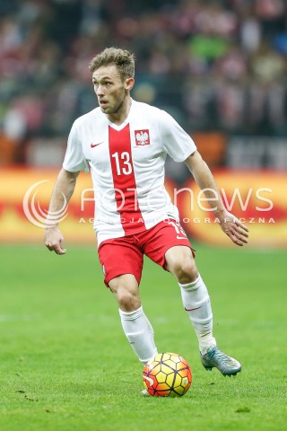  13.11.2015 WARSZAWA PILKA NOZNA <br />FRIENDLY FOOTBALL MATCH<br />POLISH NATIONAL TEAM<br />MECZ TOWARZYSKI<br />MECZ POLSKA - ISLANDIA<br />N/Z MACIEJ RYBUS<br /> 