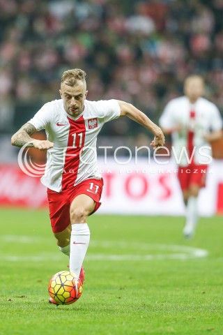  13.11.2015 WARSZAWA PILKA NOZNA <br />FRIENDLY FOOTBALL MATCH<br />POLISH NATIONAL TEAM<br />MECZ TOWARZYSKI<br />MECZ POLSKA - ISLANDIA<br />N/Z KAMIL GROSICKI<br /> 