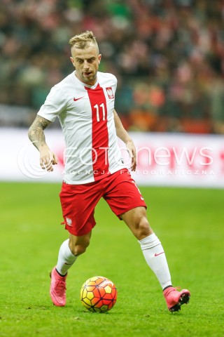  13.11.2015 WARSZAWA PILKA NOZNA <br />FRIENDLY FOOTBALL MATCH<br />POLISH NATIONAL TEAM<br />MECZ TOWARZYSKI<br />MECZ POLSKA - ISLANDIA<br />N/Z KAMIL GROSICKI<br /> 
