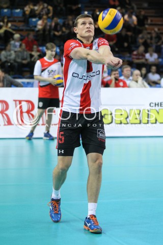  14.11.2015 RZESZOW<br />SIATKOWKA PLUSLIGA 2015/2016 MEN VOLLEYBALL POLAND POLISH PLUS LIGA LEAGUE SEASON 2015/2016<br />MECZ ASSECO RESOVIA RZESZOW - JASTRZEBSKI WEGIEL<br />N/Z LUKAS TICHACEK SYLWETKA <br /> 