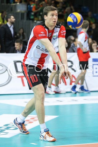  14.11.2015 RZESZOW<br />SIATKOWKA PLUSLIGA 2015/2016 MEN VOLLEYBALL POLAND POLISH PLUS LIGA LEAGUE SEASON 2015/2016<br />MECZ ASSECO RESOVIA RZESZOW - JASTRZEBSKI WEGIEL<br />N/Z JOCHEN SCHOPS SYLWETKA <br /> 