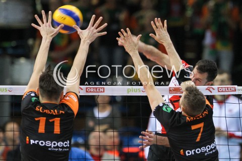  14.11.2015 RZESZOW<br />SIATKOWKA PLUSLIGA 2015/2016 MEN VOLLEYBALL POLAND POLISH PLUS LIGA LEAGUE SEASON 2015/2016<br />MECZ ASSECO RESOVIA RZESZOW - JASTRZEBSKI WEGIEL<br />N/Z OLIEG ACHREM ( ALEH AKHREM ) <br /> 