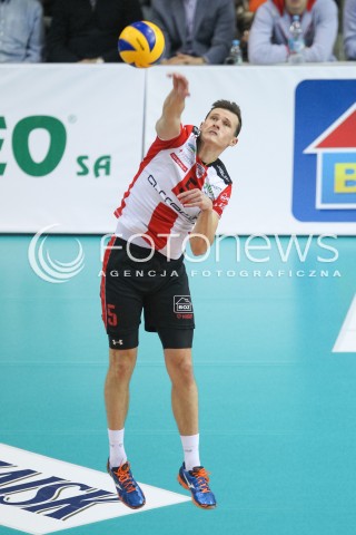  14.11.2015 RZESZOW<br />SIATKOWKA PLUSLIGA 2015/2016 MEN VOLLEYBALL POLAND POLISH PLUS LIGA LEAGUE SEASON 2015/2016<br />MECZ ASSECO RESOVIA RZESZOW - JASTRZEBSKI WEGIEL<br />N/Z LUKAS TICHACEK SYLWETKA <br /> 