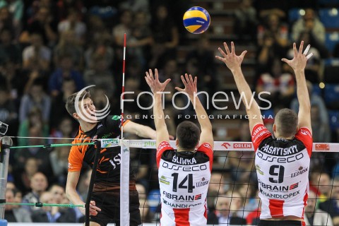  14.11.2015 RZESZOW<br />SIATKOWKA PLUSLIGA 2015/2016 MEN VOLLEYBALL POLAND POLISH PLUS LIGA LEAGUE SEASON 2015/2016<br />MECZ ASSECO RESOVIA RZESZOW - JASTRZEBSKI WEGIEL<br />N/Z MACIEJ MUZAJ <br /> 