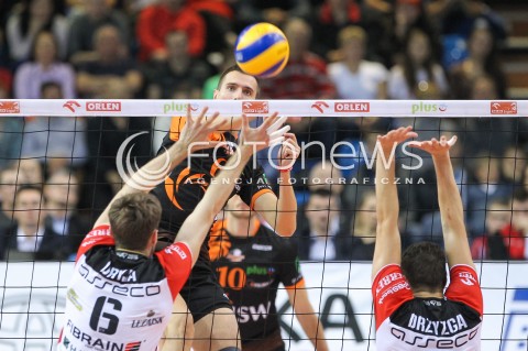  14.11.2015 RZESZOW<br />SIATKOWKA PLUSLIGA 2015/2016 MEN VOLLEYBALL POLAND POLISH PLUS LIGA LEAGUE SEASON 2015/2016<br />MECZ ASSECO RESOVIA RZESZOW - JASTRZEBSKI WEGIEL<br />N/Z DAMIAN BORUCH <br /> 