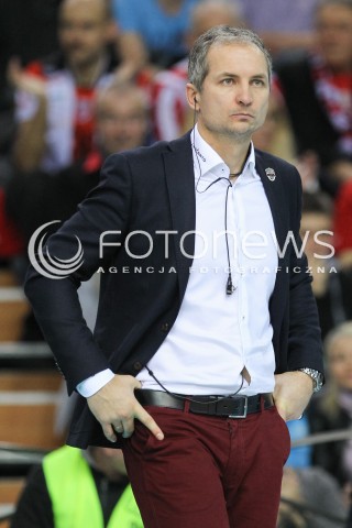  14.11.2015 RZESZOW<br />SIATKOWKA PLUSLIGA 2015/2016 MEN VOLLEYBALL POLAND POLISH PLUS LIGA LEAGUE SEASON 2015/2016<br />MECZ ASSECO RESOVIA RZESZOW - JASTRZEBSKI WEGIEL<br />N/Z ANDRZEJ KOWAL - I TRENER ( HEAD COACH ) SYLWETKA <br /> 