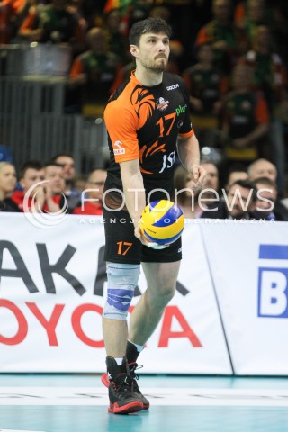  14.11.2015 RZESZOW<br />SIATKOWKA PLUSLIGA 2015/2016 MEN VOLLEYBALL POLAND POLISH PLUS LIGA LEAGUE SEASON 2015/2016<br />MECZ ASSECO RESOVIA RZESZOW - JASTRZEBSKI WEGIEL<br />N/Z ALEKSANDER SZAFRANOWICZ SYLWETKA <br /> 