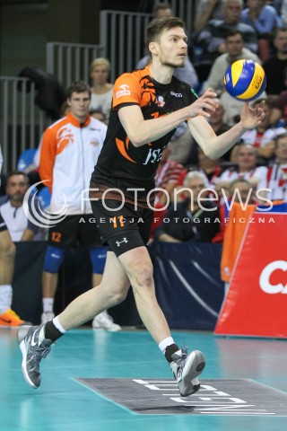 14.11.2015 RZESZOW<br />SIATKOWKA PLUSLIGA 2015/2016 MEN VOLLEYBALL POLAND POLISH PLUS LIGA LEAGUE SEASON 2015/2016<br />MECZ ASSECO RESOVIA RZESZOW - JASTRZEBSKI WEGIEL<br />N/Z WOJCIECH SOBALA SYLWETKA <br /> 