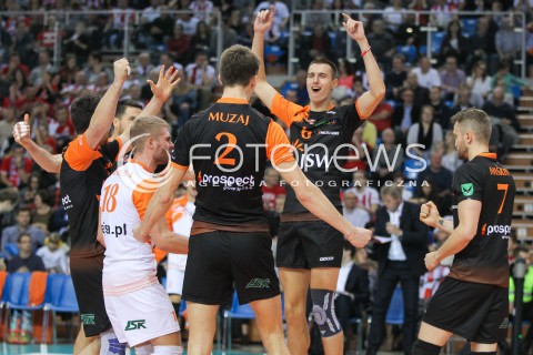  14.11.2015 RZESZOW<br />SIATKOWKA PLUSLIGA 2015/2016 MEN VOLLEYBALL POLAND POLISH PLUS LIGA LEAGUE SEASON 2015/2016<br />MECZ ASSECO RESOVIA RZESZOW - JASTRZEBSKI WEGIEL<br />N/Z DAMIAN BORUCH RADOSC EMOCJE <br /> 