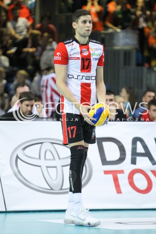  14.11.2015 RZESZOW<br />SIATKOWKA PLUSLIGA 2015/2016 MEN VOLLEYBALL POLAND POLISH PLUS LIGA LEAGUE SEASON 2015/2016<br />MECZ ASSECO RESOVIA RZESZOW - JASTRZEBSKI WEGIEL<br />N/Z NIKOLAY PENCHEV ( NIKOLAJ PENCZEW ) SYLWETKA <br /> 