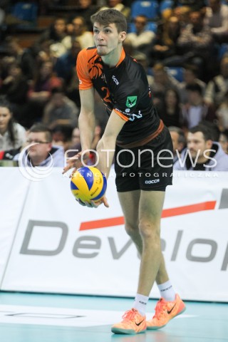  14.11.2015 RZESZOW<br />SIATKOWKA PLUSLIGA 2015/2016 MEN VOLLEYBALL POLAND POLISH PLUS LIGA LEAGUE SEASON 2015/2016<br />MECZ ASSECO RESOVIA RZESZOW - JASTRZEBSKI WEGIEL<br />N/Z MACIEJ MUZAJ SYLWETKA <br /> 
