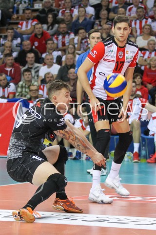  14.11.2015 RZESZOW<br />SIATKOWKA PLUSLIGA 2015/2016 MEN VOLLEYBALL POLAND POLISH PLUS LIGA LEAGUE SEASON 2015/2016<br />MECZ ASSECO RESOVIA RZESZOW - JASTRZEBSKI WEGIEL<br />N/Z KRZYSZTOF IGNACZAK NIKOLAY PENCHEV ( NIKOLAJ PENCZEW ) <br /> 