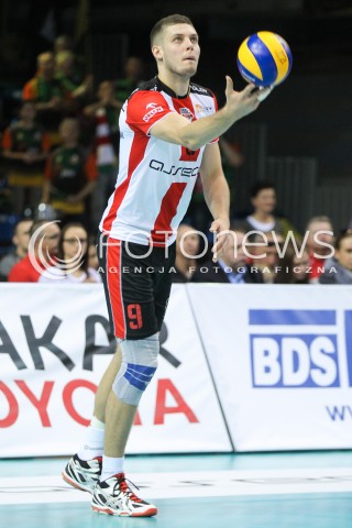  14.11.2015 RZESZOW<br />SIATKOWKA PLUSLIGA 2015/2016 MEN VOLLEYBALL POLAND POLISH PLUS LIGA LEAGUE SEASON 2015/2016<br />MECZ ASSECO RESOVIA RZESZOW - JASTRZEBSKI WEGIEL<br />N/Z DMYTRO PASHYTSKYY ( PASZYCKI ) SYLWETKA <br /> 