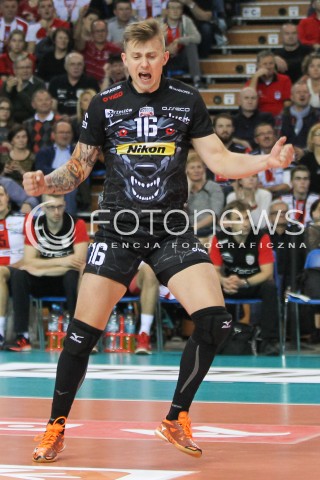  14.11.2015 RZESZOW<br />SIATKOWKA PLUSLIGA 2015/2016 MEN VOLLEYBALL POLAND POLISH PLUS LIGA LEAGUE SEASON 2015/2016<br />MECZ ASSECO RESOVIA RZESZOW - JASTRZEBSKI WEGIEL<br />N/Z KRZYSZTOF IGNACZAK RADOSC EMOCJE SYLWETKA <br /> 