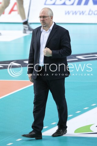  14.11.2015 RZESZOW<br />SIATKOWKA PLUSLIGA 2015/2016 MEN VOLLEYBALL POLAND POLISH PLUS LIGA LEAGUE SEASON 2015/2016<br />MECZ ASSECO RESOVIA RZESZOW - JASTRZEBSKI WEGIEL<br />N/Z MARK LEBEDEW - I TRENER ( HEAD COACH ) SYLWETKA RADOSC EMOCJE <br /> 