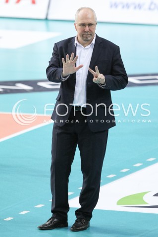  14.11.2015 RZESZOW<br />SIATKOWKA PLUSLIGA 2015/2016 MEN VOLLEYBALL POLAND POLISH PLUS LIGA LEAGUE SEASON 2015/2016<br />MECZ ASSECO RESOVIA RZESZOW - JASTRZEBSKI WEGIEL<br />N/Z MARK LEBEDEW - I TRENER ( HEAD COACH ) SYLWETKA <br /> 