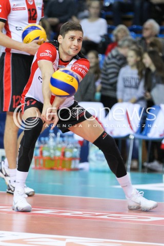  14.11.2015 RZESZOW<br />SIATKOWKA PLUSLIGA 2015/2016 MEN VOLLEYBALL POLAND POLISH PLUS LIGA LEAGUE SEASON 2015/2016<br />MECZ ASSECO RESOVIA RZESZOW - JASTRZEBSKI WEGIEL<br />N/Z NIKOLAY PENCHEV ( NIKOLAJ PENCZEW ) SYLWETKA <br /> 