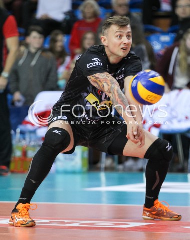  14.11.2015 RZESZOW<br />SIATKOWKA PLUSLIGA 2015/2016 MEN VOLLEYBALL POLAND POLISH PLUS LIGA LEAGUE SEASON 2015/2016<br />MECZ ASSECO RESOVIA RZESZOW - JASTRZEBSKI WEGIEL<br />N/Z KRZYSZTOF IGNACZAK SYLWETKA <br /> 