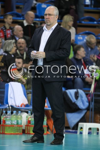  14.11.2015 RZESZOW<br />SIATKOWKA PLUSLIGA 2015/2016 MEN VOLLEYBALL POLAND POLISH PLUS LIGA LEAGUE SEASON 2015/2016<br />MECZ ASSECO RESOVIA RZESZOW - JASTRZEBSKI WEGIEL<br />N/Z MARK LEBEDEW - I TRENER ( HEAD COACH ) SYLWETKA <br /> 