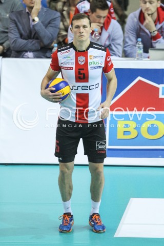  14.11.2015 RZESZOW<br />SIATKOWKA PLUSLIGA 2015/2016 MEN VOLLEYBALL POLAND POLISH PLUS LIGA LEAGUE SEASON 2015/2016<br />MECZ ASSECO RESOVIA RZESZOW - JASTRZEBSKI WEGIEL<br />N/Z LUKAS TICHACEK SYLWETKA <br /> 