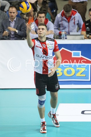  14.11.2015 RZESZOW<br />SIATKOWKA PLUSLIGA 2015/2016 MEN VOLLEYBALL POLAND POLISH PLUS LIGA LEAGUE SEASON 2015/2016<br />MECZ ASSECO RESOVIA RZESZOW - JASTRZEBSKI WEGIEL<br />N/Z DMYTRO PASHYTSKYY ( PASZYCKI ) SYLWETKA <br /> 