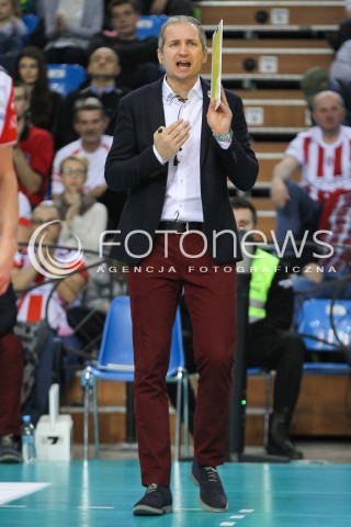  14.11.2015 RZESZOW<br />SIATKOWKA PLUSLIGA 2015/2016 MEN VOLLEYBALL POLAND POLISH PLUS LIGA LEAGUE SEASON 2015/2016<br />MECZ ASSECO RESOVIA RZESZOW - JASTRZEBSKI WEGIEL<br />N/Z ANDRZEJ KOWAL - I TRENER ( HEAD COACH ) SYLWETKA ZLOSC EMOCJE<br /> 