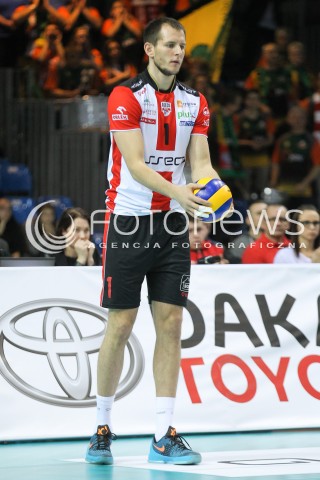  14.11.2015 RZESZOW<br />SIATKOWKA PLUSLIGA 2015/2016 MEN VOLLEYBALL POLAND POLISH PLUS LIGA LEAGUE SEASON 2015/2016<br />MECZ ASSECO RESOVIA RZESZOW - JASTRZEBSKI WEGIEL<br />N/Z BARTOSZ KUREK SYLWETKA <br /> 