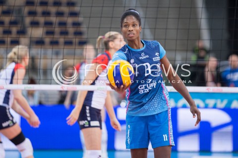  16.11.2015 LODZ SIATKOWKA ORLEN LIGA SEZON 2015/2016 VOLLEYBALL POLISH SEASON <br />
BEEF MASTER BUDOWLANI LODZ - KPS CHEMIK POLICE N/Z MADELAYNNE MONTANO SYLWETKA<br />
 