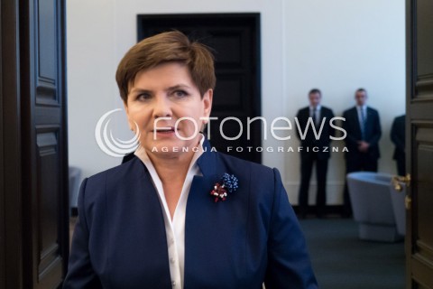 16.11.2015 WARSZAWA <br />PREMIER BEATA SZYDLO ZOSTALA POWITANA PRZEZ USTEPUJACA PREMIER EWE KOPACZ <br />N/Z BEATA SZYDLO<br /> 