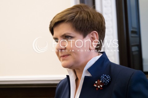  16.11.2015 WARSZAWA <br />PREMIER BEATA SZYDLO ZOSTALA POWITANA PRZEZ USTEPUJACA PREMIER EWE KOPACZ <br />N/Z BEATA SZYDLO<br /> 