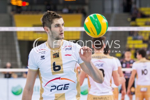  18.11.2015 LODZ POLAND<br />
SIATKOWKA LIGA MISTRZOW MEN CEV VOLLEYBALL CHAMPIONS LEAGUE 2015/2016<br />
MATCH PGE SKRA BELCHATOW - CUCINE LUBE CIVITANOVA<br />
N/Z KAROL KLOS SYLWETKA<br />
 
