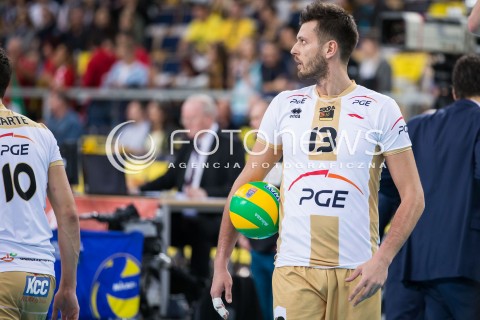  18.11.2015 LODZ POLAND<br />
SIATKOWKA LIGA MISTRZOW MEN CEV VOLLEYBALL CHAMPIONS LEAGUE 2015/2016<br />
MATCH PGE SKRA BELCHATOW - CUCINE LUBE CIVITANOVA<br />
N/Z MICHAL WINIARSKI SYLWETKA<br />
 