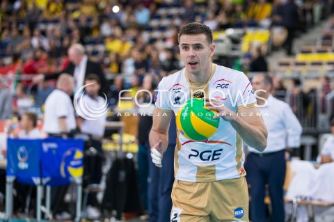  18.11.2015 LODZ POLAND<br />
SIATKOWKA LIGA MISTRZOW MEN CEV VOLLEYBALL CHAMPIONS LEAGUE 2015/2016<br />
MATCH PGE SKRA BELCHATOW - CUCINE LUBE CIVITANOVA<br />
N/Z MARIUSZ WLAZLY SYLWETKA<br />
 