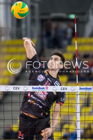  18.11.2015 LODZ POLAND<br />
SIATKOWKA LIGA MISTRZOW MEN CEV VOLLEYBALL CHAMPIONS LEAGUE 2015/2016<br />
MATCH PGE SKRA BELCHATOW - CUCINE LUBE CIVITANOVA<br />
N/Z KLEMEN CEBULJ SYLWETKA<br />
 