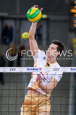  18.11.2015 LODZ POLAND<br />
SIATKOWKA LIGA MISTRZOW MEN CEV VOLLEYBALL CHAMPIONS LEAGUE 2015/2016<br />
MATCH PGE SKRA BELCHATOW - CUCINE LUBE CIVITANOVA<br />
N/Z SRECKO LISINAC SYLWETKA<br />
 