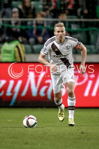  18.11.2015 WARSZAWA PILKA NOZNA <br />FOOTBALL POLISH 1/4 PUCHAR POLSKI STADION LEGII<br />MECZ LEGIA WARSZAWA - CHOJNICZANKA CHOJNICE<br />N/Z IGOR LEWCZUK<br /> 