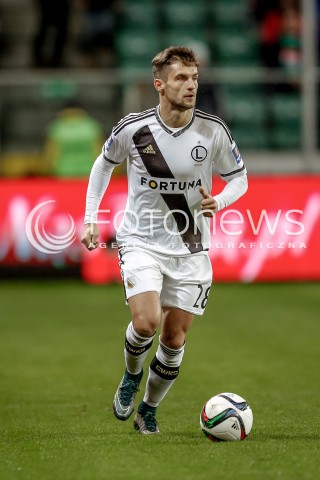  18.11.2015 WARSZAWA PILKA NOZNA <br />FOOTBALL POLISH 1/4 PUCHAR POLSKI STADION LEGII<br />MECZ LEGIA WARSZAWA - CHOJNICZANKA CHOJNICE<br />N/Z LUKASZ BROZ<br /> 