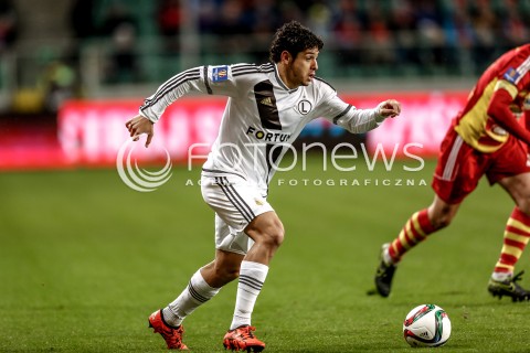  18.11.2015 WARSZAWA PILKA NOZNA <br />FOOTBALL POLISH 1/4 PUCHAR POLSKI STADION LEGII<br />MECZ LEGIA WARSZAWA - CHOJNICZANKA CHOJNICE<br />N/Z GUILHERME<br /> 
