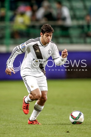  18.11.2015 WARSZAWA PILKA NOZNA <br />FOOTBALL POLISH 1/4 PUCHAR POLSKI STADION LEGII<br />MECZ LEGIA WARSZAWA - CHOJNICZANKA CHOJNICE<br />N/Z GUILHERME<br /> 