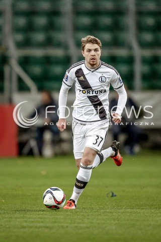  18.11.2015 WARSZAWA PILKA NOZNA <br />FOOTBALL POLISH 1/4 PUCHAR POLSKI STADION LEGII<br />MECZ LEGIA WARSZAWA - CHOJNICZANKA CHOJNICE<br />N/Z DOMINIK FURMAN<br /> 