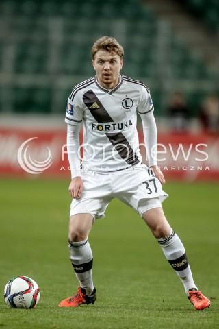  18.11.2015 WARSZAWA PILKA NOZNA <br />FOOTBALL POLISH 1/4 PUCHAR POLSKI STADION LEGII<br />MECZ LEGIA WARSZAWA - CHOJNICZANKA CHOJNICE<br />N/Z DOMINIK FURMAN<br /> 