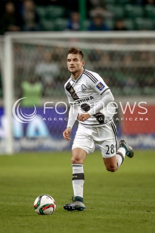  18.11.2015 WARSZAWA PILKA NOZNA <br />FOOTBALL POLISH 1/4 PUCHAR POLSKI STADION LEGII<br />MECZ LEGIA WARSZAWA - CHOJNICZANKA CHOJNICE<br />N/Z LUKASZ BROZ<br /> 