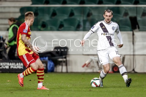  18.11.2015 WARSZAWA PILKA NOZNA <br />FOOTBALL POLISH 1/4 PUCHAR POLSKI STADION LEGII<br />MECZ LEGIA WARSZAWA - CHOJNICZANKA CHOJNICE<br />N/Z MICHAL KUCHARCZYK<br /> 