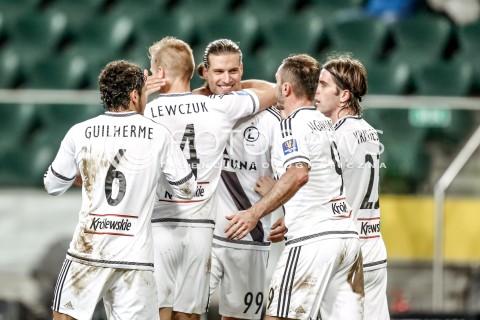  18.11.2015 WARSZAWA PILKA NOZNA <br />FOOTBALL POLISH 1/4 PUCHAR POLSKI STADION LEGII<br />MECZ LEGIA WARSZAWA - CHOJNICZANKA CHOJNICE<br />N/Z RADOSC LEGII ALEKSANDAR PRIJOVIC <br /> 